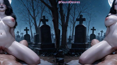 Cover for 'Banshee Of The Moonlit Graves (Side-By-Side VR) ~ AI-Generated'