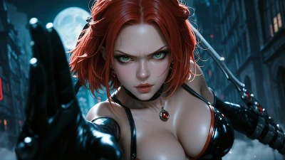 Bloodrayne’S Crimson Thirst Can’T Be Quenched ~ AI-Generated