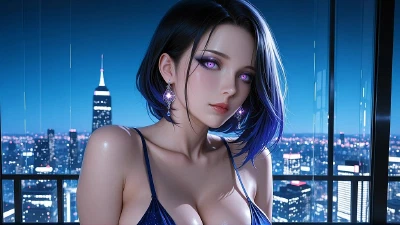 Midnight Desire In The City Sky